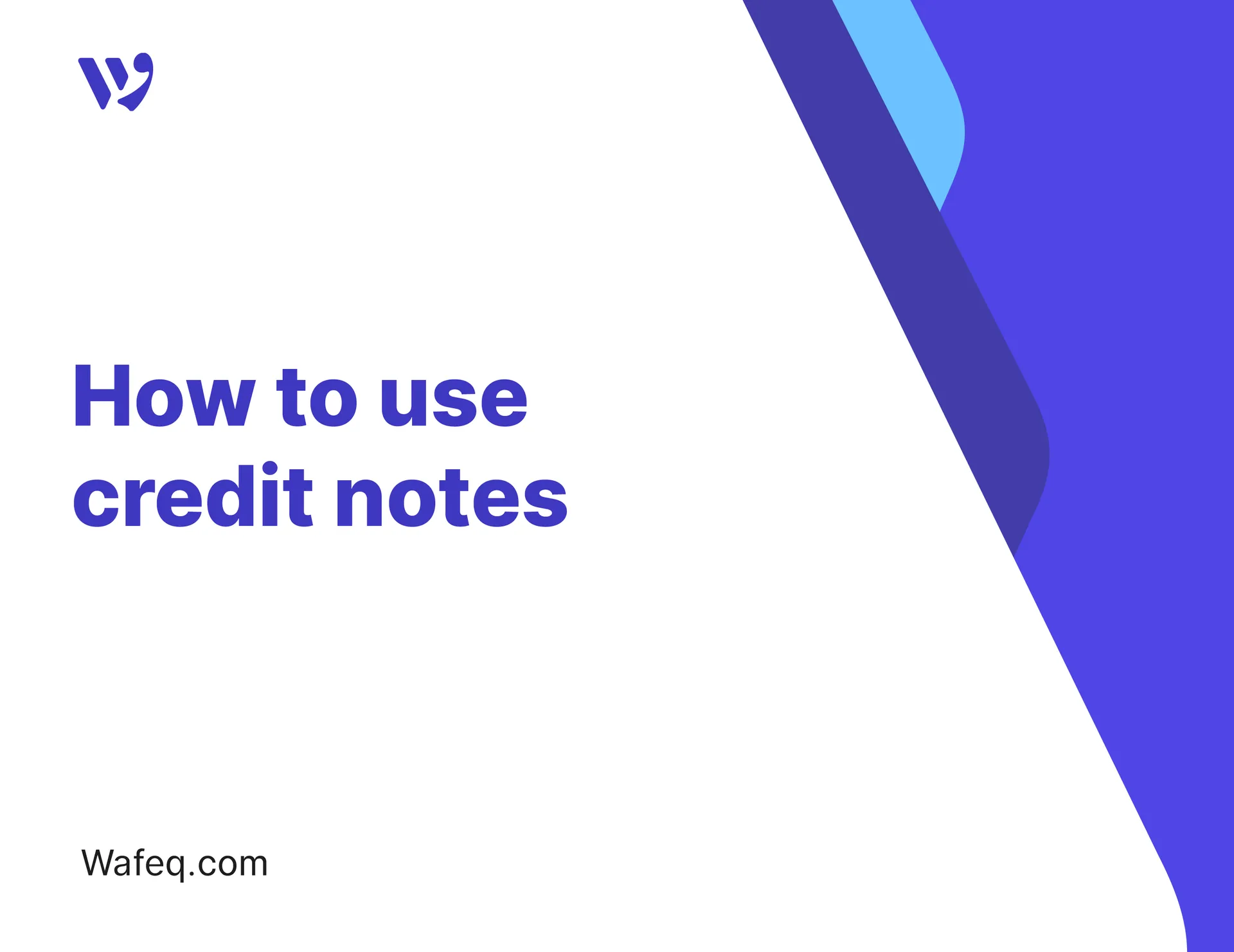 How to use credit notes